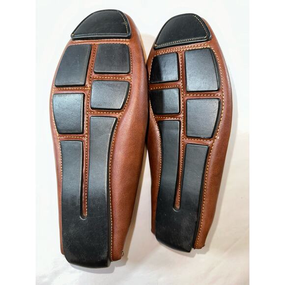 David Stone Men’s Size 9.5 Loafers Slip On Shoes Size Brown w/Buckle Accent - Picture 6 of 6